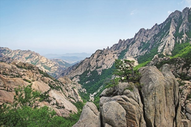 站在九龙渊路线的最顶峰九龙台可见层峦叠嶂的山峰。