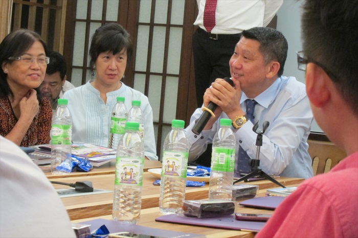 马来西亚中华总商会(中总)造访蘋果旅遊 李桑妙语如珠,让交流会生色不少。
