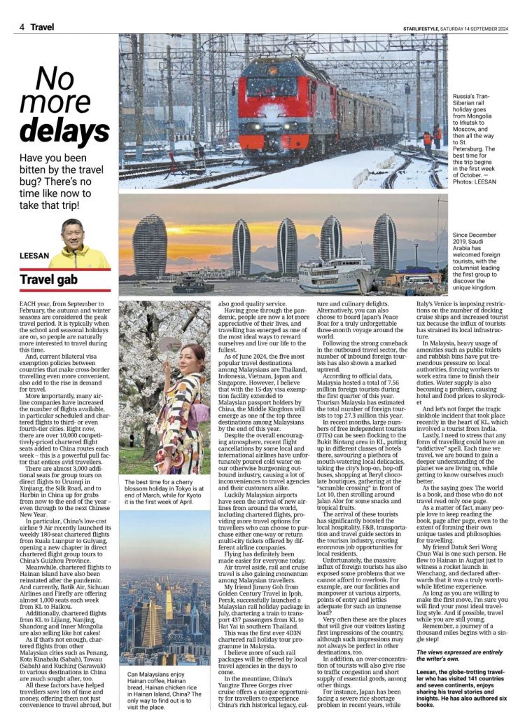 No more delays - by leesan 9 14 Sept TheStar Travel E1726287814555