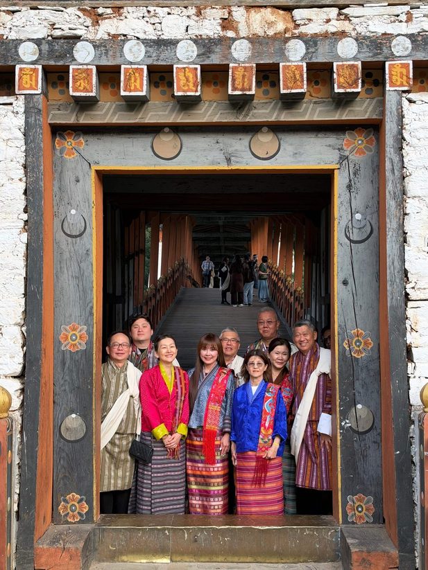 Bhutanese group in traditional attire
