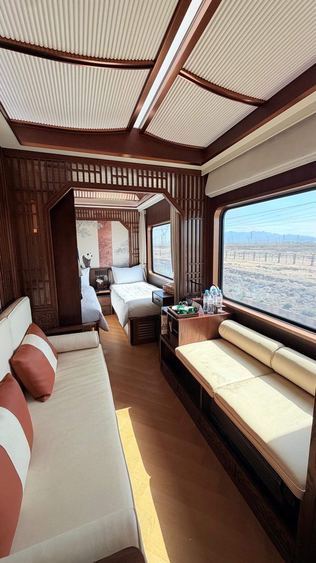 A thoughtful service – Leesan Luxury train cabin with beds.